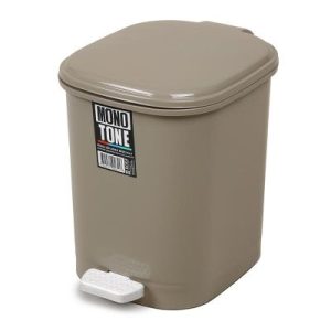 Bora Plastik Pedallı Çöp Kovası, No: 3, 22 L, Kahverengi
