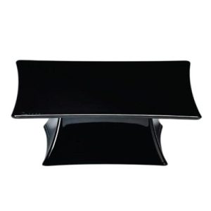 Zicco ZCP-627 Ayaklı Tek Katlı Teşhir Standı, 25x25x7 cm, Siyah