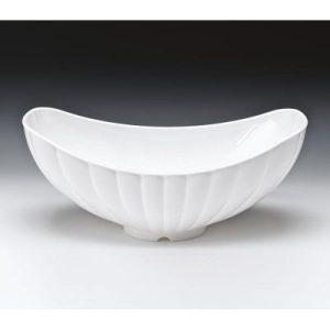 Zicco ZCP-472 Polikarbon Teşhir Kase, 42.5x25.5 cm, Beyaz