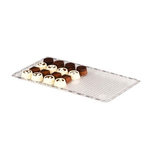Zicco ZCP-224 Polikarbon Çikolata Teşhir Tepsisi, 15x30 cm, Şeffaf
