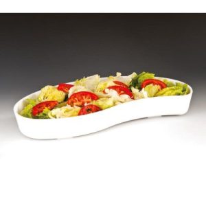 Zicco ZCP-299 Polikarbon Damla Teşhir Tabağı, 45x21x6.5 cm, Beyaz