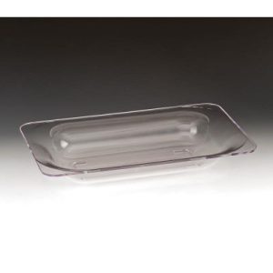 Zicco ZCP-298 Polikarbon Dikdörtgen Teşhir Tabağı, 40x26x6.5 cm, Şeffaf