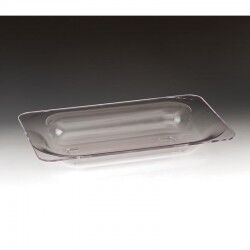 Zicco ZCP-298 Polikarbon Dikdörtgen Teşhir Tabağı, 40x26x6.5 cm, Şeffaf - Görsel 2