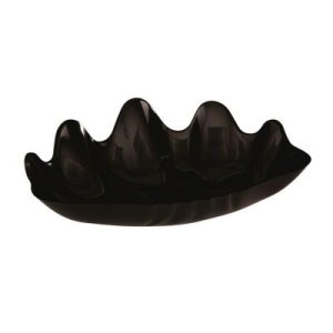 Zicco ZCP-300 Polikarbon İstiridye Teşhir Tabağı, 38x27x h:5 cm, Siyah