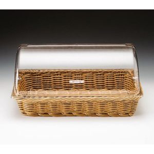 Zicco ZCP-663 Polikarbon Rolltop Kapaklı Ekmek Sepeti, 55x35x10 cm, Hasır
