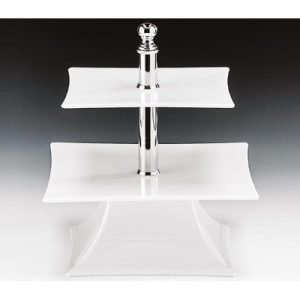 Zicco ZCP-630 Polikarbon Teşhir Standı, 2 Katlı, 24 cm, Beyaz