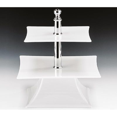 Zicco ZCP-630 Polikarbon Teşhir Standı, 2 Katlı, 24 cm, Beyaz