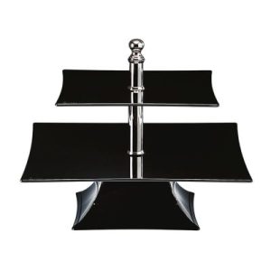 Zicco ZCP-631 Polikarbon Teşhir Standı, 2 Katlı, 25x35x29 cm, Siyah