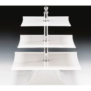Zicco ZCP-638 Polikarbon Teşhir Standı, 3 Katlı, 44 cm, Beyaz