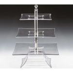 Zicco ZCP-632 Polikarbon Teşhir Standı, 3 Katlı, 39 cm, Şeffaf