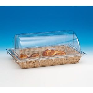 Zicco ZCP-393 Rolltop Polikarbon Kapaklı Hasır Teşhir Sepeti, GN 1/1
