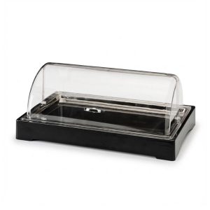 Zicco ZCP 308-3 Polikarbon Rolltop Kapaklı Soğutuculu Teşhir Standı, 57x37 cm, Siyah