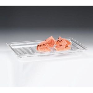 Zicco ZCP-467 Polikarbon Tepsil Akrilik Karpuz Teşhir Tepsisi, 55x35.5 cm, Şeffaf