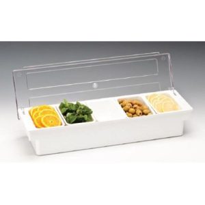 Zicco ZCP-305 Kapaklı Polikarbon Bar Konteyner, 5'li, 50x16x9.5 cm, Beyaz