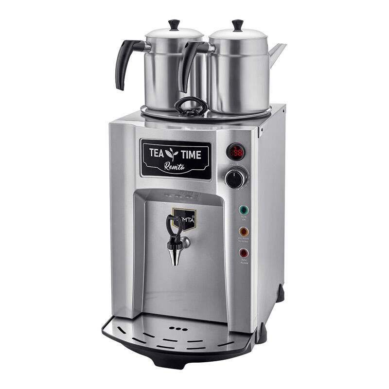 Remta DE12P 2 Demlikli Premium Jumbo Çay Makinesi, 15 L, Elektrikli, Gri