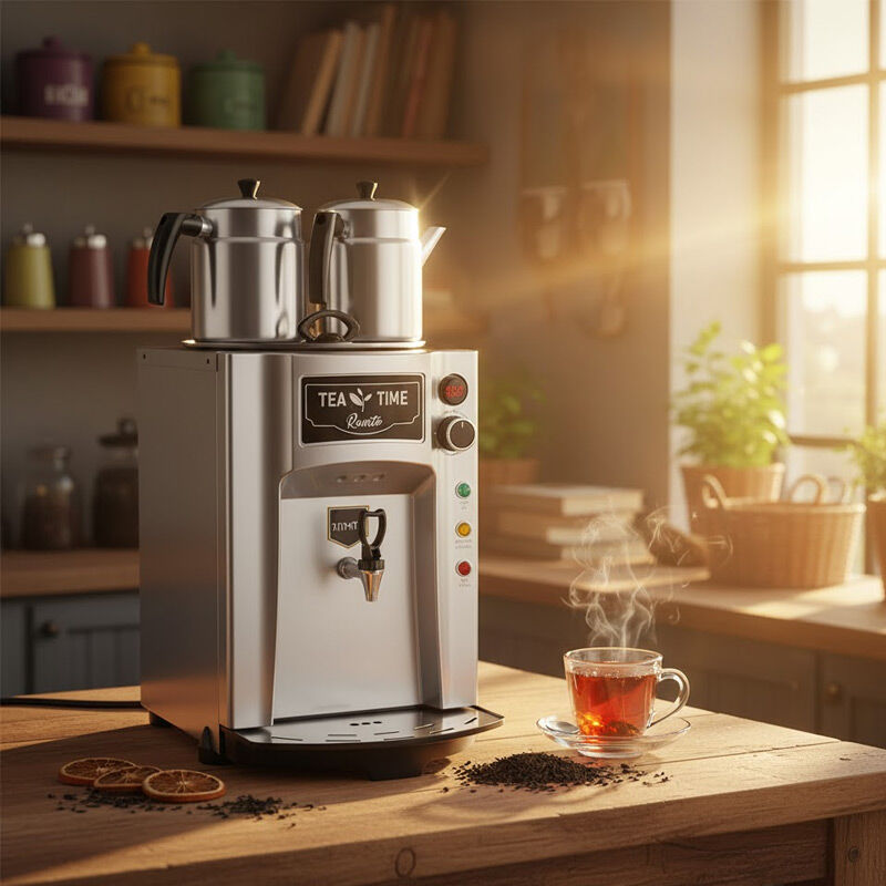 Remta DE12P 2 Demlikli Premium Jumbo Çay Makinesi, 15 L, Elektrikli, Gri - Görsel 2