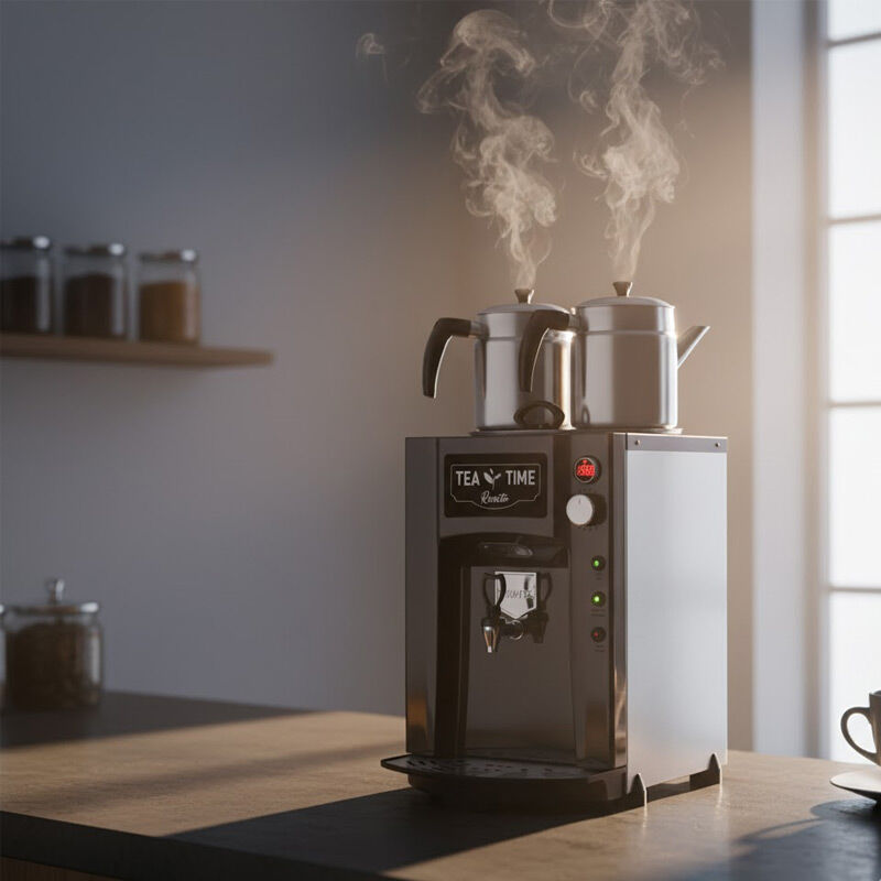 Remta DE12P Premium Jumbo Çay Makinesi, 2 Demlikli, 15 L, Elektrikli, Siyah - Görsel 2