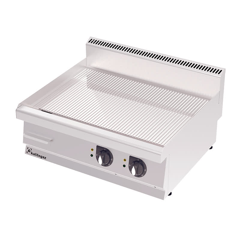 Rinnova 700 Serisi GG8070EC Oluklu Pleyt Izgara, Krom Kaplı, Elektrikli