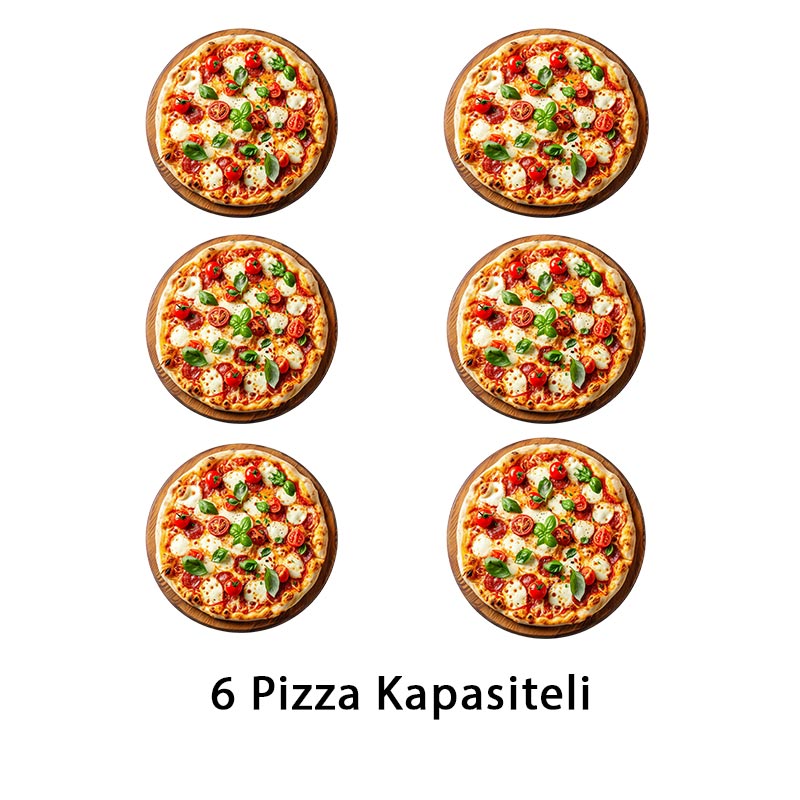Rinnova 30 cm x 6 Pizza Kapasiteli Elektronik Kontrollü Derin Model Pizza Fırını, Elektrikli - Görsel 2