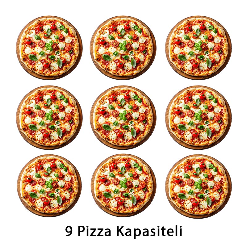 Rinnova 35 cm x 9 Pizza Kapasiteli Tek Katlı Pizza Fırını, Elektrikli - Görsel 2