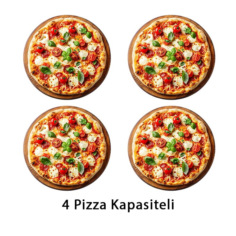 Rinnova 35 cm x 4 Pizza Kapasiteli Elektronik Kontrollü Tek Katlı Pizza Fırını, Elektrikli - Görsel 2