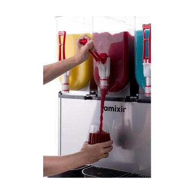 Samixir SLUSH36.Y Ice Slush Triple Milkshake Meyve Suyu Dispenseri, 12+12+12 L, Sarı - Görsel 4