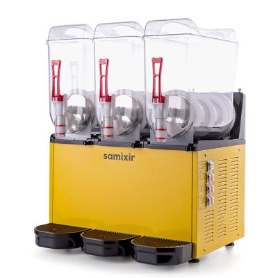 Samixir SLUSH36.Y Ice Slush Triple Milkshake Meyve Suyu Dispenseri, 12+12+12 L, Sarı - Görsel 2