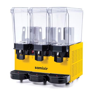Samixir 60.MMMY Triple Klasik Karıştırıcılı Soğuk İçecek Dispenseri, 20+20+20 L, Sarı - Görsel 2