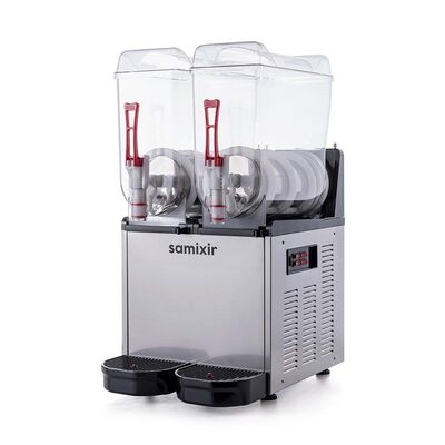 Samixir SLUSH24.I Twin Ice Slush Granita Milkshake ve Soğuk Meyve Suyu Dispenseri, 12+12 L, Inox - Görsel 2