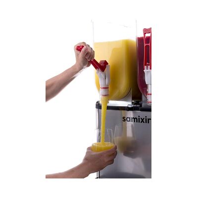 Samixir SLUSH24.I Twin Ice Slush Granita Milkshake ve Soğuk Meyve Suyu Dispenseri, 12+12 L, Inox - Görsel 4