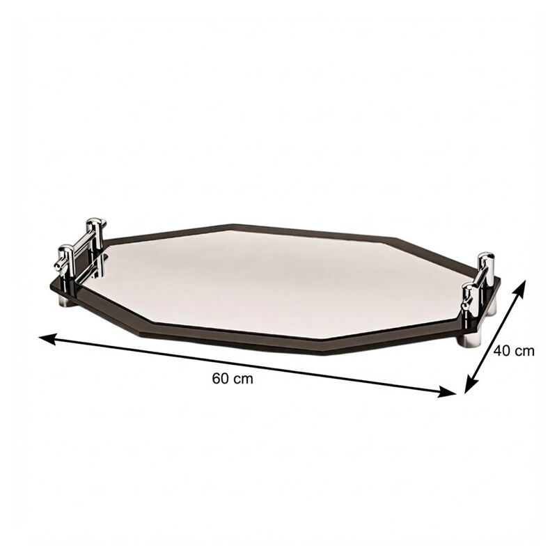 Zicco ZCP-592 Aynalı Sekizgen Teşhir Standı, 60x40 cm - Görsel 2