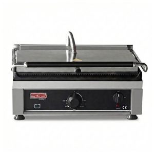 SGS TG 2735 E/G Alt Düz Üst Girintili Tost Makinesi, Tek Kapaklı, Elektrikli