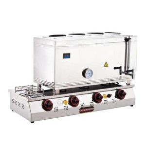 SilverInox 2067 85 Model 4 Demlikli Çay Ocağı Çift Taban, 58 L, LPG'li