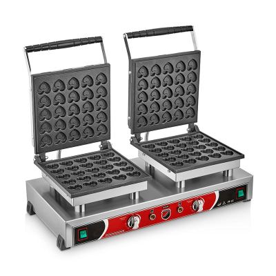 SilverInox B22 Kalpli Bubble Waffle Makinesi, Çiftli, Kapaklı, Elektrikli