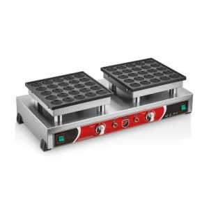 SilverInox B13 Yuvarlak Bubble Waffle Makinesi, Çiftli, Elektrikli