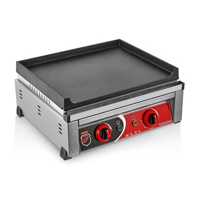 SilverInox 2150-DZ Düz Döküm Izgara, 50 cm, Elektrikli