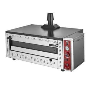 SilverInox PF-92-G 30 cm x 6 Pizza Kapasiteli Tek Katlı Pizza Fırını, Doğalgazlı