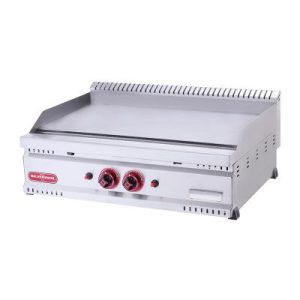 SilverInox PG-60-D 600 Seri Düz Pleyt Izgara, 60x60 cm, LPG