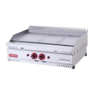 SilverInox PG-60-T 600 Seri Tam Oluklu Izgara, 60x60 cm, Doğalgazlı