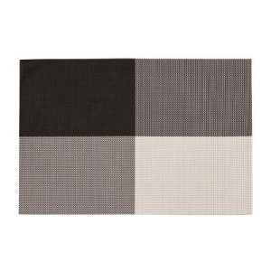 Zicco P-26 Plastik Örgülü Amerikan Servis, 30x45 cm, Siyah-Beyaz