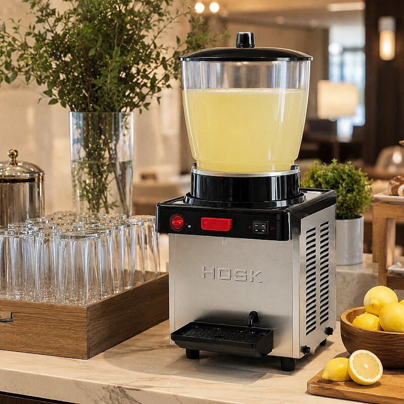 Hosk Special Tek Hazneli Ayran ve Soğuk İçecek Dispenseri, 19 L, Inox - Görsel 4