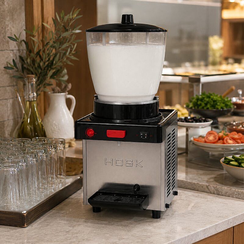 Hosk Special Tek Hazneli Ayran ve Soğuk İçecek Dispenseri, 19 L, Inox - Görsel 5