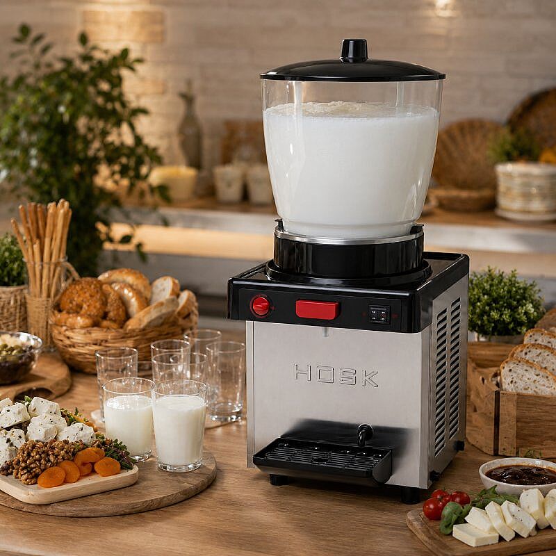 Hosk Special Tek Hazneli Ayran ve Soğuk İçecek Dispenseri, 19 L, Inox - Görsel 6