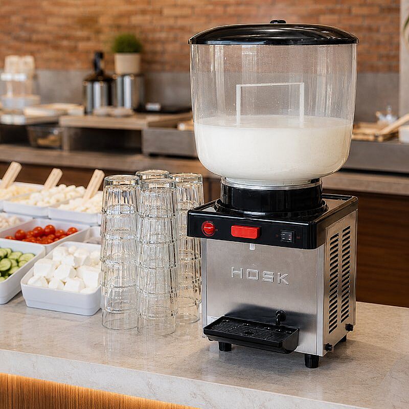 Hosk Special Tek Hazneli Ayran ve Soğuk İçecek Dispenseri, 35 L, Inox - Görsel 6