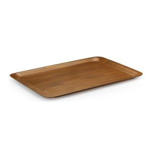 Tria TF3646KWM Mat Yüzey Kaymaz Kraft Dikdörtgen Tepsi, 36x46 cm, Ceviz