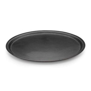 Tria TFY33KCM Mat Yüzey Kaymaz Kraft Yuvarlak Tepsi, 33 cm, Karbon Siyah
