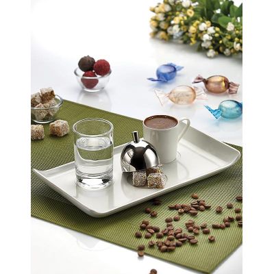 Biradlı BRD-406410 Dikdörtgen Türk Kahve Servis Takımı, 26x14.5 cm - Görsel 2