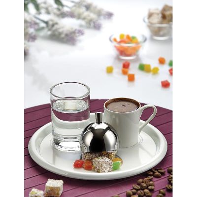 Biradlı BRD-406307 Yuvarlak Türk Kahve Servis Takımı, 19 cm - Görsel 2