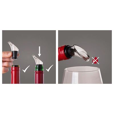 Vacu Vin 18540612 Kristal Şarap Servis, 2 parça, Siyah - Görsel 4