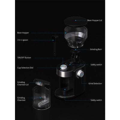 Vosco VCG-835 Dozaj Ayarlı Ev Tipi Kahve Değirmeni - Görsel 8